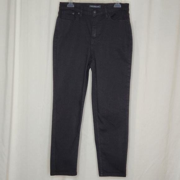 Calvin Klein Women's Black High Rise Slim Leg Jeans - Size 30 - Picture 3 of 14